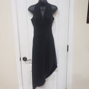 Black Sparkle Fitted Dress